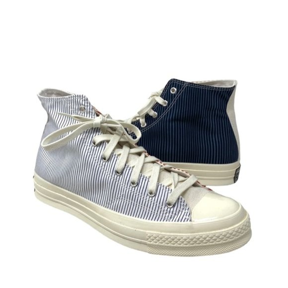 Converse Chuck 70 Retro Shoes Men's Stripes Canvas Skate High A00457C-WWSPBRBW - Picture 4 of 9
